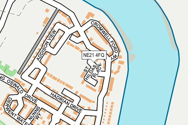 NE21 4FQ map - OS OpenMap – Local (Ordnance Survey)