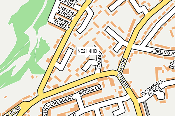 NE21 4HD map - OS OpenMap – Local (Ordnance Survey)