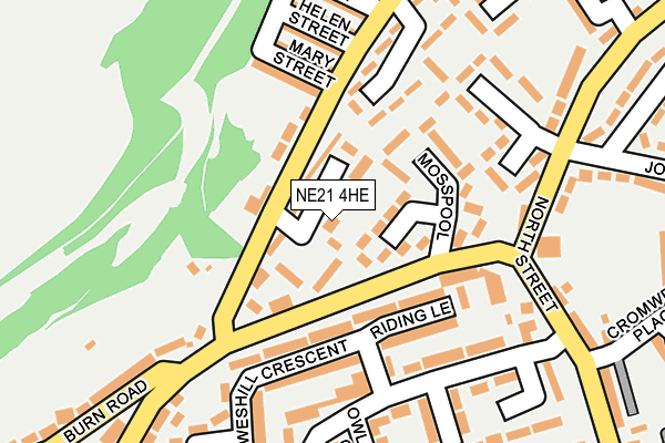 NE21 4HE map - OS OpenMap – Local (Ordnance Survey)