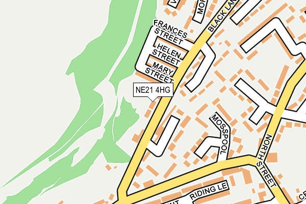 NE21 4HG map - OS OpenMap – Local (Ordnance Survey)