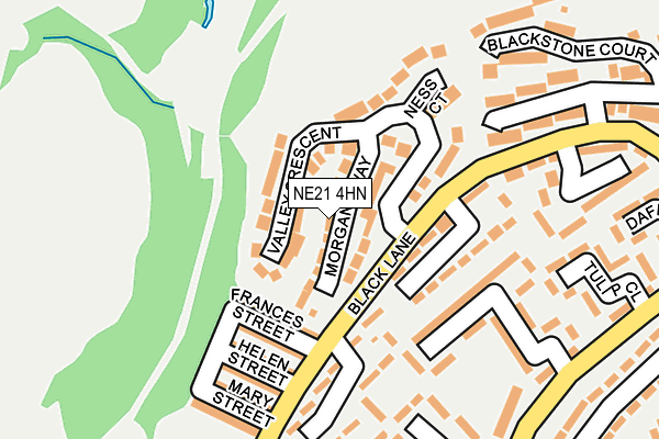 NE21 4HN map - OS OpenMap – Local (Ordnance Survey)
