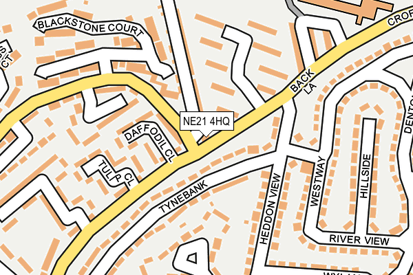 NE21 4HQ map - OS OpenMap – Local (Ordnance Survey)