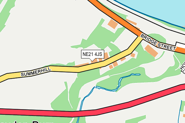 NE21 4JS map - OS OpenMap – Local (Ordnance Survey)