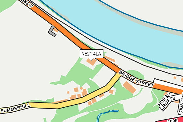 NE21 4LA map - OS OpenMap – Local (Ordnance Survey)