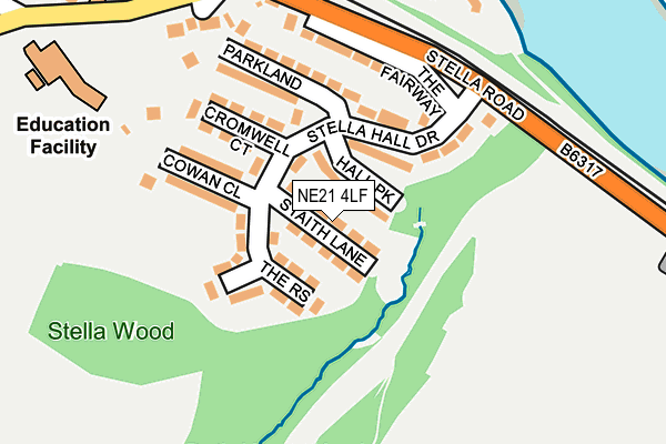 NE21 4LF map - OS OpenMap – Local (Ordnance Survey)
