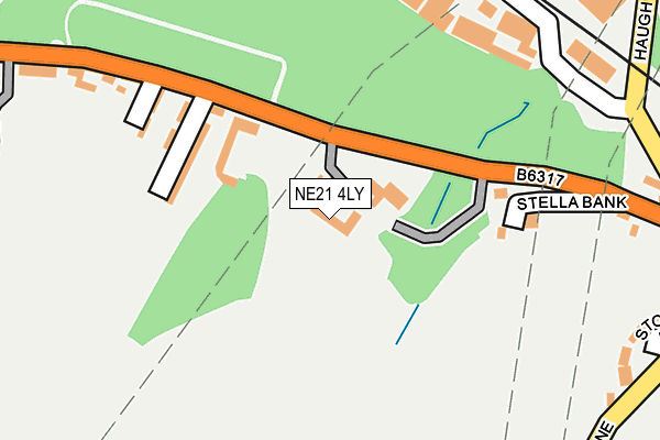 NE21 4LY map - OS OpenMap – Local (Ordnance Survey)
