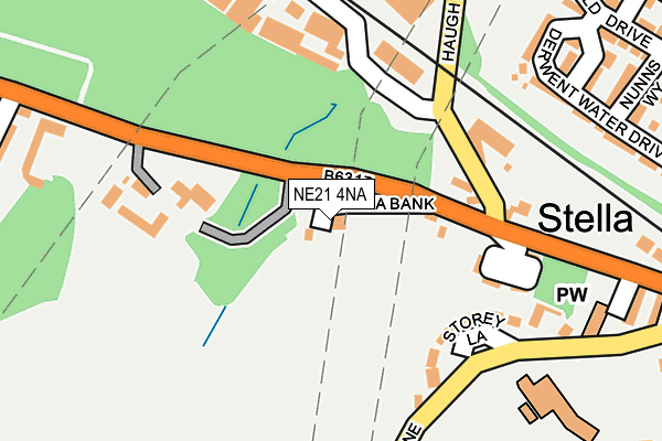 NE21 4NA map - OS OpenMap – Local (Ordnance Survey)