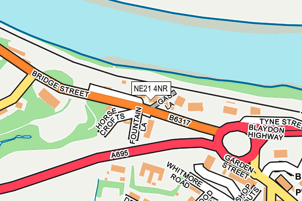 NE21 4NR map - OS OpenMap – Local (Ordnance Survey)