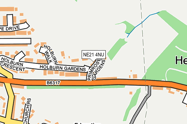NE21 4NU map - OS OpenMap – Local (Ordnance Survey)