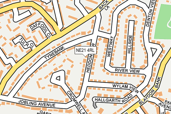 NE21 4RL map - OS OpenMap – Local (Ordnance Survey)