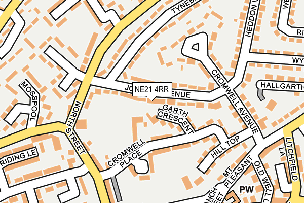 NE21 4RR map - OS OpenMap – Local (Ordnance Survey)