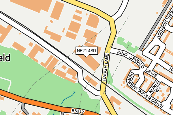 NE21 4SD map - OS OpenMap – Local (Ordnance Survey)