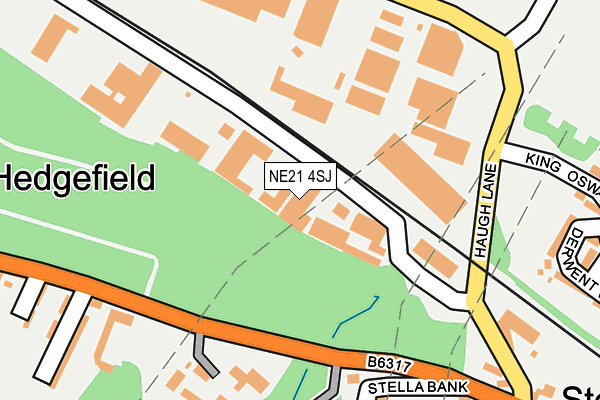 NE21 4SJ map - OS OpenMap – Local (Ordnance Survey)