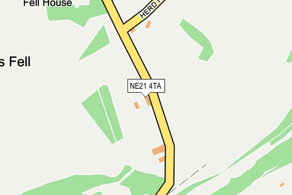 NE21 4TA map - OS OpenMap – Local (Ordnance Survey)