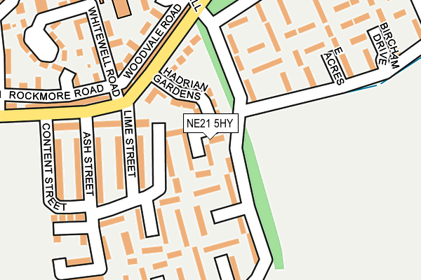 NE21 5HY map - OS OpenMap – Local (Ordnance Survey)