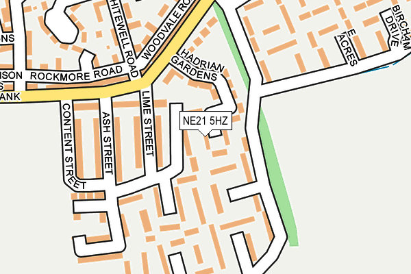 NE21 5HZ map - OS OpenMap – Local (Ordnance Survey)