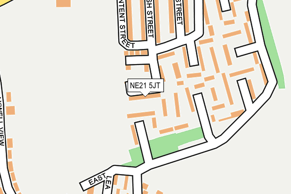 NE21 5JT map - OS OpenMap – Local (Ordnance Survey)