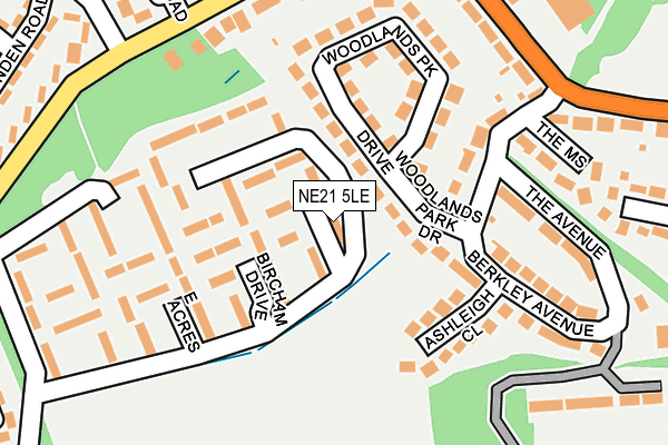 NE21 5LE map - OS OpenMap – Local (Ordnance Survey)