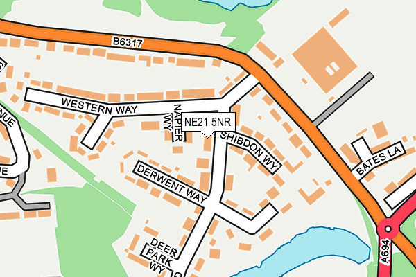 NE21 5NR map - OS OpenMap – Local (Ordnance Survey)