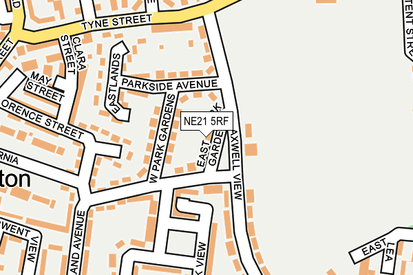 NE21 5RF map - OS OpenMap – Local (Ordnance Survey)