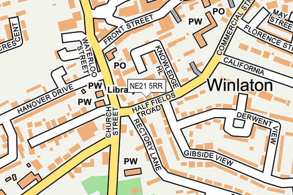 NE21 5RR map - OS OpenMap – Local (Ordnance Survey)
