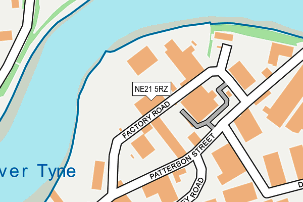 NE21 5RZ map - OS OpenMap – Local (Ordnance Survey)