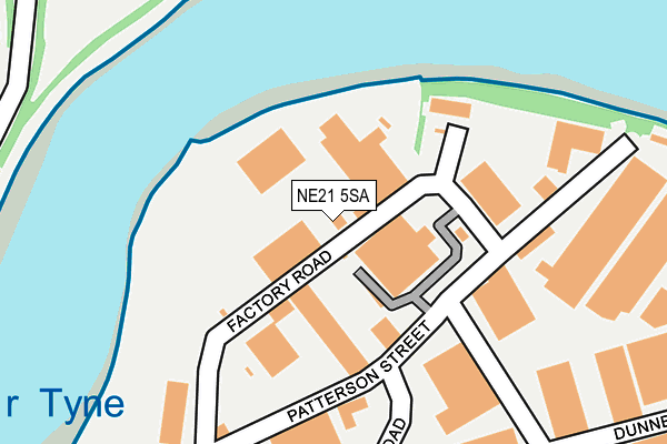 NE21 5SA map - OS OpenMap – Local (Ordnance Survey)