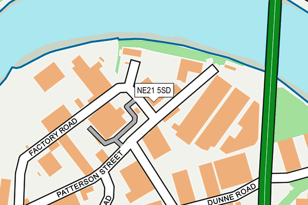 NE21 5SD map - OS OpenMap – Local (Ordnance Survey)