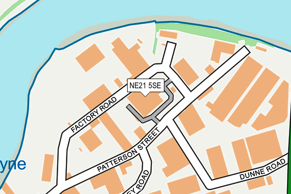 NE21 5SE map - OS OpenMap – Local (Ordnance Survey)