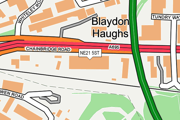 Map of WALBOTTLE TYRE SERVICES BLAYDON LTD at local scale