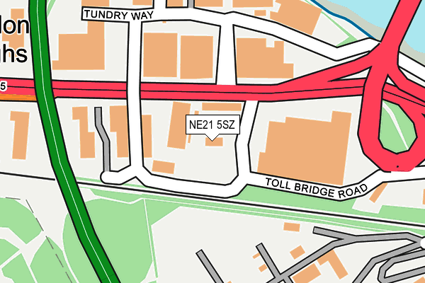 NE21 5SZ map - OS OpenMap – Local (Ordnance Survey)