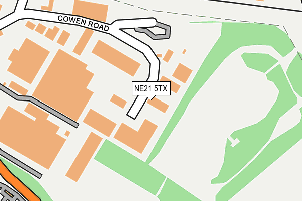 NE21 5TX map - OS OpenMap – Local (Ordnance Survey)