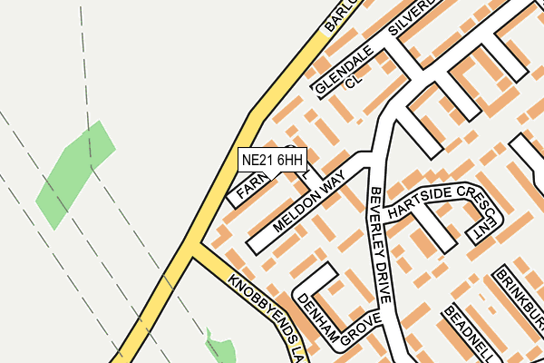 NE21 6HH map - OS OpenMap – Local (Ordnance Survey)