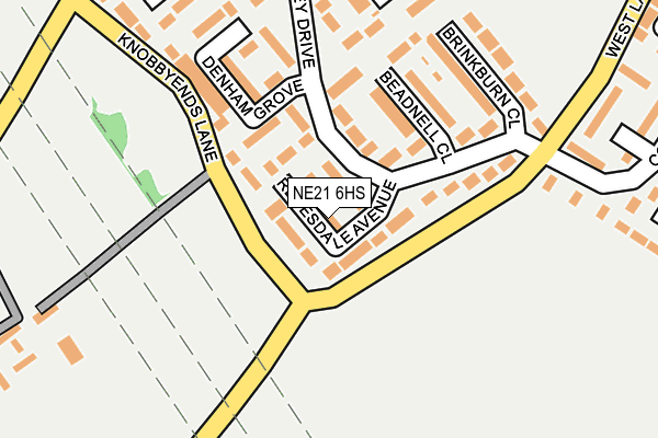 NE21 6HS map - OS OpenMap – Local (Ordnance Survey)