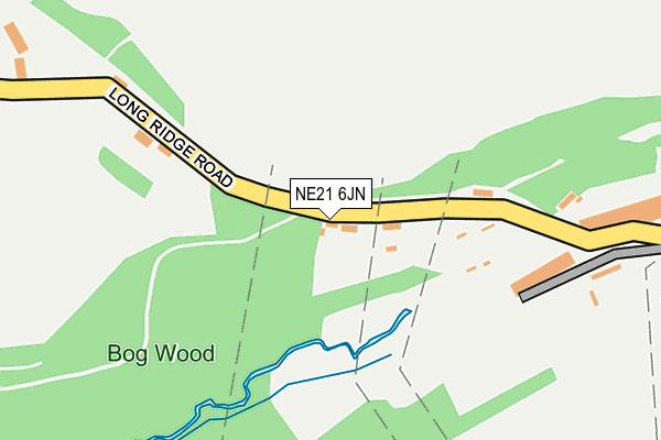 NE21 6JN map - OS OpenMap – Local (Ordnance Survey)