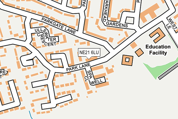 NE21 6LU map - OS OpenMap – Local (Ordnance Survey)