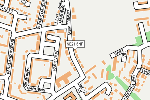 NE21 6NF map - OS OpenMap – Local (Ordnance Survey)