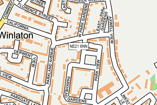 NE21 6NN map - OS OpenMap – Local (Ordnance Survey)