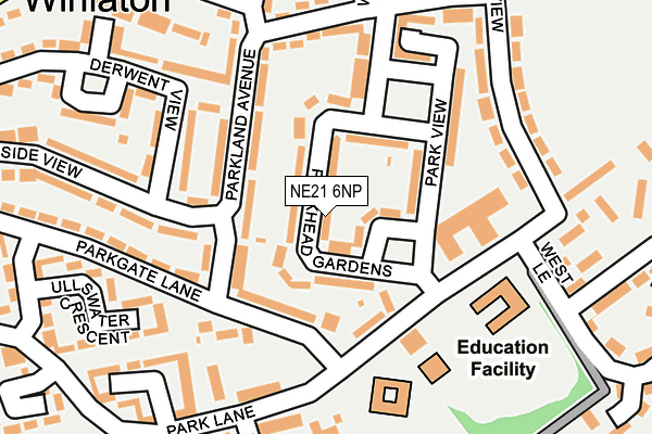 NE21 6NP map - OS OpenMap – Local (Ordnance Survey)