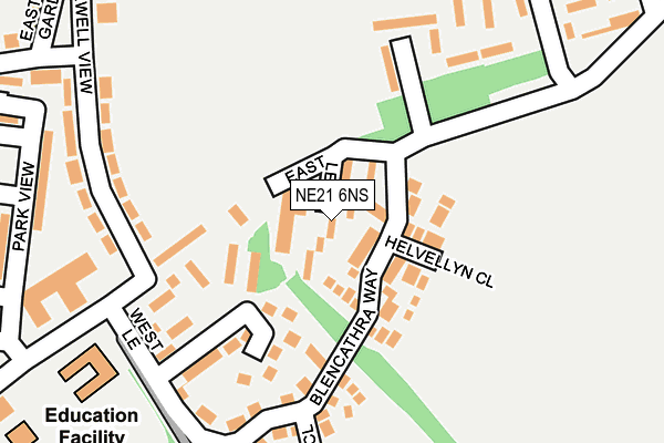 NE21 6NS map - OS OpenMap – Local (Ordnance Survey)