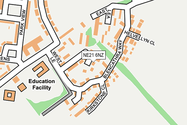 NE21 6NZ map - OS OpenMap – Local (Ordnance Survey)