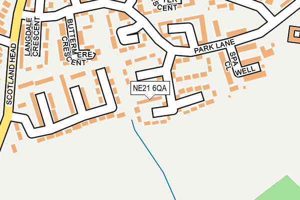NE21 6QA map - OS OpenMap – Local (Ordnance Survey)