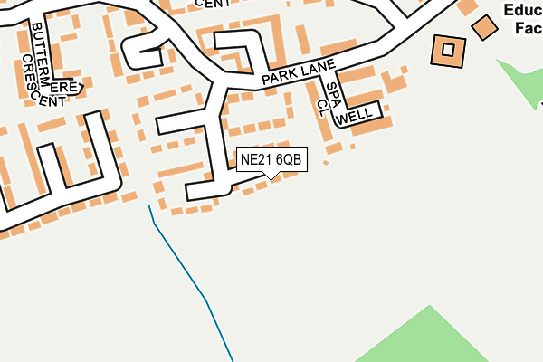 NE21 6QB map - OS OpenMap – Local (Ordnance Survey)