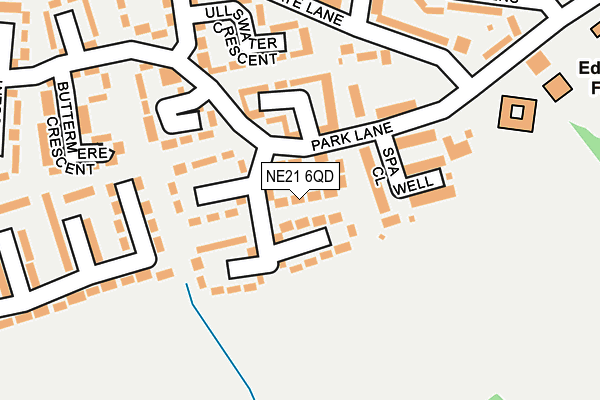 NE21 6QD map - OS OpenMap – Local (Ordnance Survey)