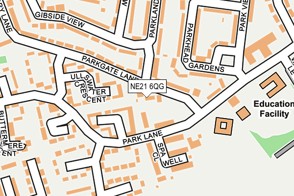 NE21 6QG map - OS OpenMap – Local (Ordnance Survey)