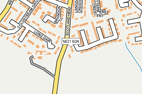 NE21 6QN map - OS OpenMap – Local (Ordnance Survey)