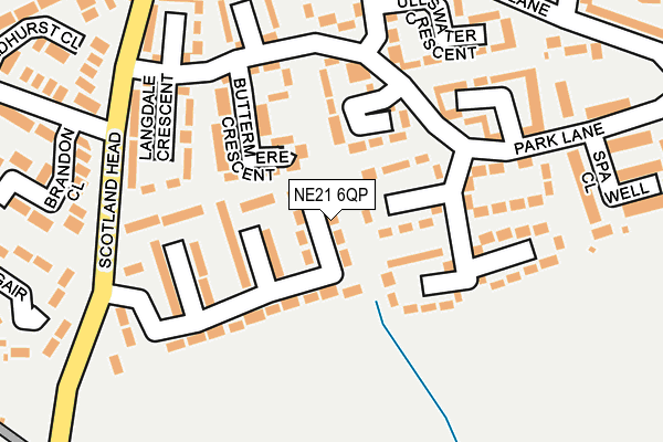 NE21 6QP map - OS OpenMap – Local (Ordnance Survey)