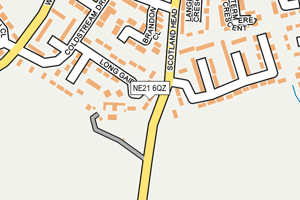 NE21 6QZ map - OS OpenMap – Local (Ordnance Survey)