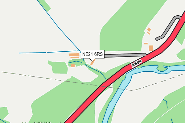 NE21 6RS map - OS OpenMap – Local (Ordnance Survey)