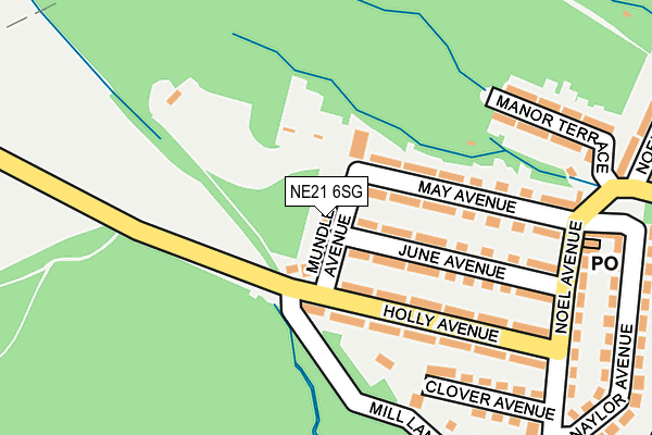 NE21 6SG map - OS OpenMap – Local (Ordnance Survey)